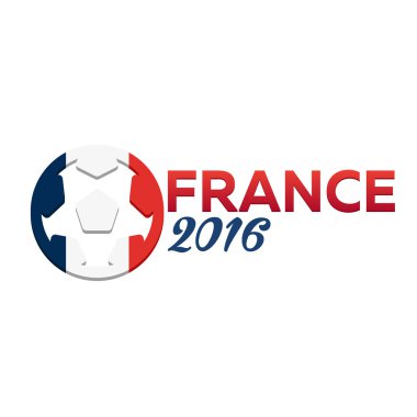 Fransa Euro 2016 logolar. Eyfel Kulesi Logo Paris. Vektör çizim. Futbol ya da futbol. 