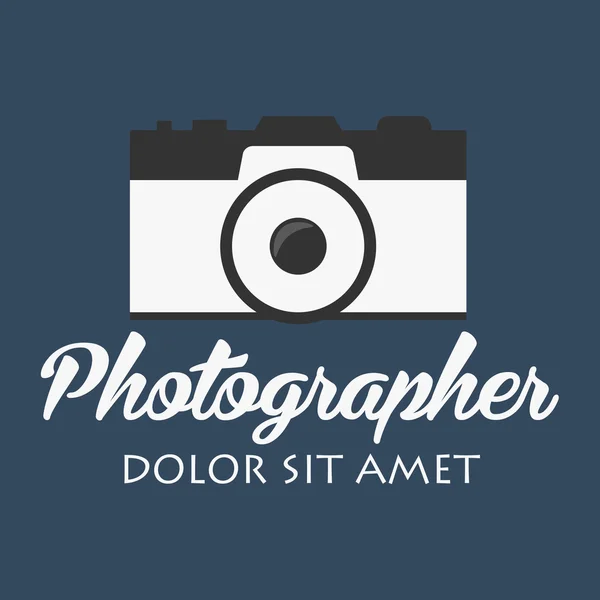 Fotografenlogo. Kamera-Logo. Schriftzug. Fotostudio. Digitales Foto — Stockvektor