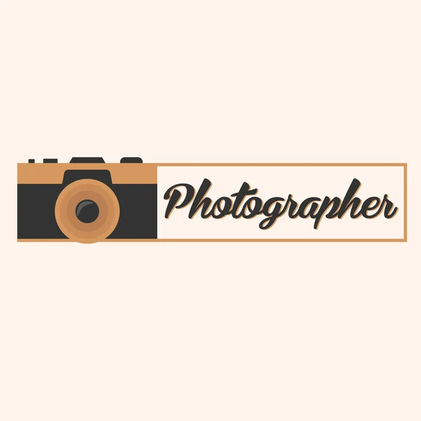 Fotoğrafçı logosunu görmeniz gerekir. Kamera logosunu görmeniz gerekir. Logo. Fotoğraf stüdyosu. Dijital fotoğraf — Stok Vektör