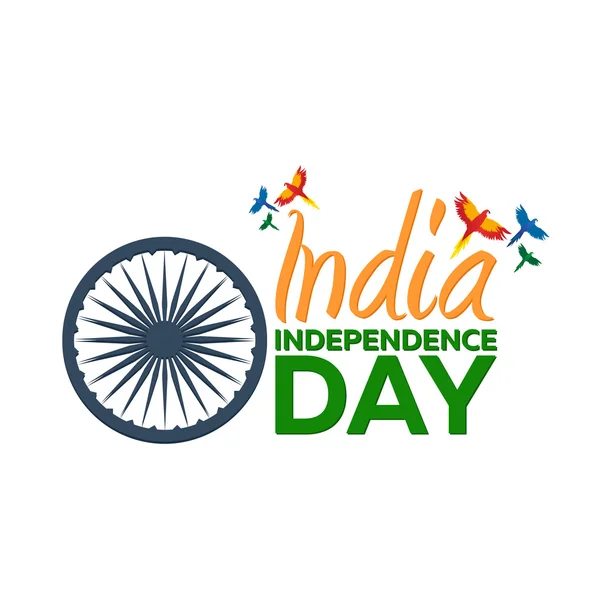 Hindistan'ın Bağımsızlık günü. Vektör çizim. 15 Ağustos. — Stok Vektör