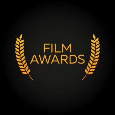 Cannes. Laurel. Film Ödülleri Kazananlar. Logo Ödülleri. Sinema. Vektör çizim.
