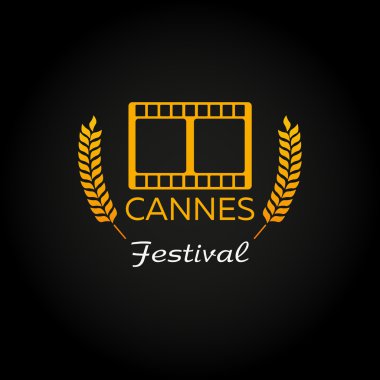 Cannes Festival. Laurel. Film Awards Winners. Film awards logo. Cinema. Vector illustration. clipart