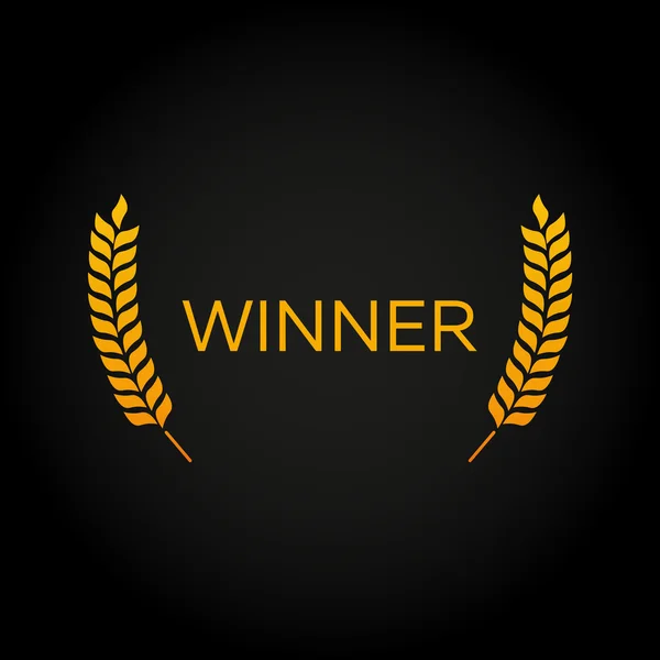 Winnaar. Laurel. Film Awards winnaars. Film awards logo. Bioscoop. Vectorillustratie. — Stockvector