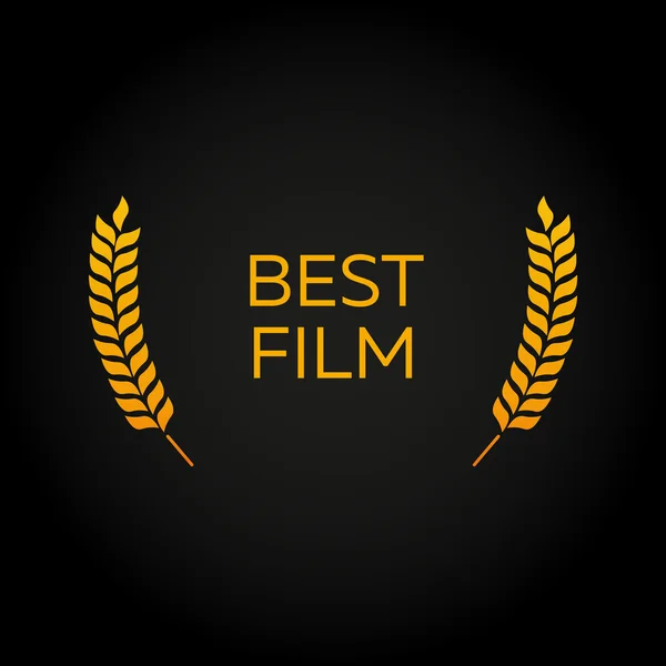 En iyi film. Laurel. Film Ödülleri Kazananlar. Logo Ödülleri. Sinema. Vektör çizim.