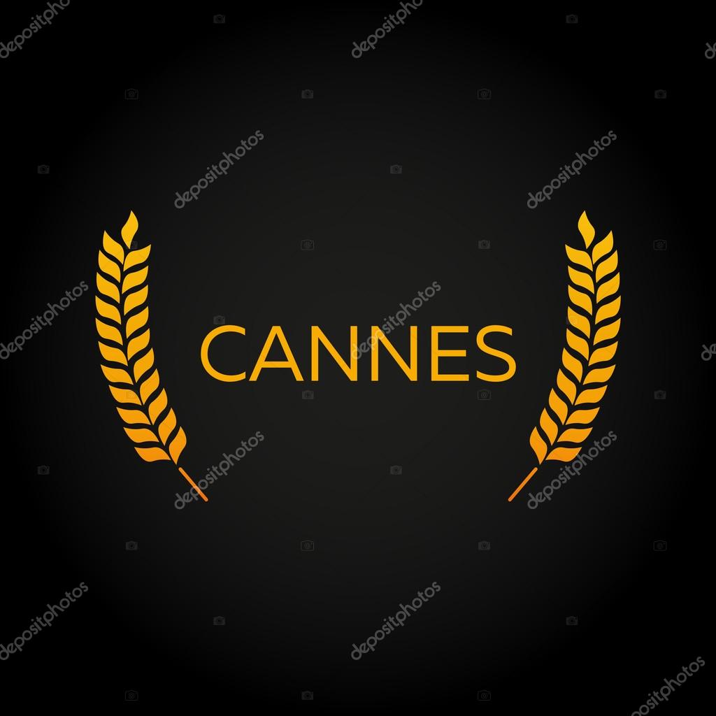 Cannes Festival. Laurel. Film Awards Winners. Film awards logo. Cinema. Vector illustration.