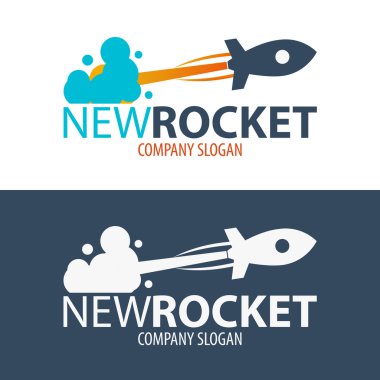 Roket başlatma. İş. Roket logosu.