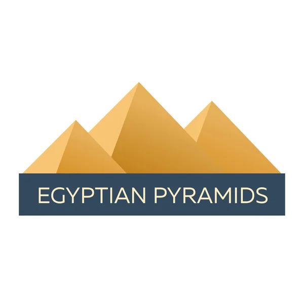 Egipt. Turystyki. Ilustracja podróży. Nowoczesna, Płaska konstrukcja. Podróżować Egipt. Piramida — Wektor stockowy