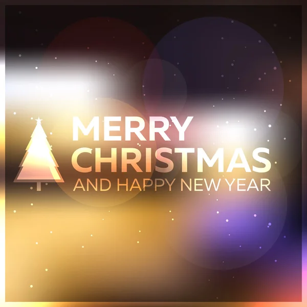 Vector blurred background. Merry christmas and happy new year. — Stock Vector