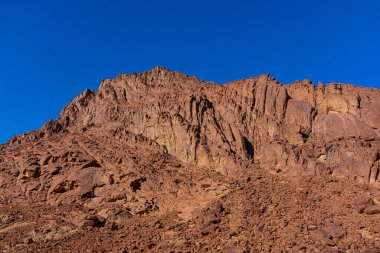 Mısır, Musa Dağı 'nın parlak güneşli bir günde manzarası