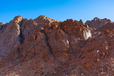 Mısır, Musa Dağı 'nın parlak güneşli bir günde manzarası