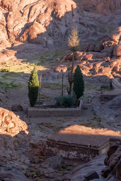 Egito Habitação Entre Montanhas Sinai Bela Paisagem — Fotografia de Stock