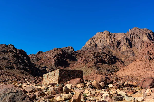 Egito Habitação Entre Montanhas Sinai Bela Paisagem — Fotografia de Stock