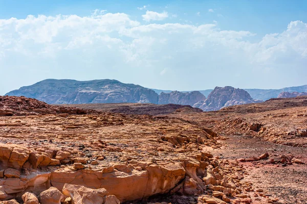 Färgade Salam Canyon Sinai Halvön Vackra Böjda Kalksten Stenar — Stockfoto