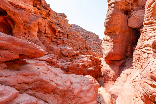 Gekleurde Salam Canyon Het Schiereiland Sinai Prachtige Gebogen Kalkstenen — Stockfoto