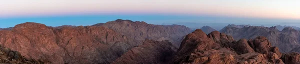Salida Del Sol Sobre Monte Sinaí Vista Desde Monte Moisés — Foto de Stock