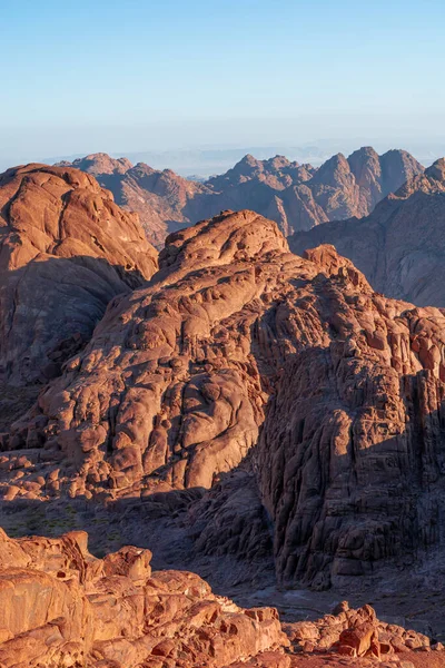 Tur Sina Nın Üzerinde Gün Doğumu Musa Dağı Nın Manzarası — Stok fotoğraf