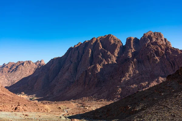 Mısır Sina Dağları Parlak Güneşli Bir Günde Güzel Bir Manzara — Stok fotoğraf