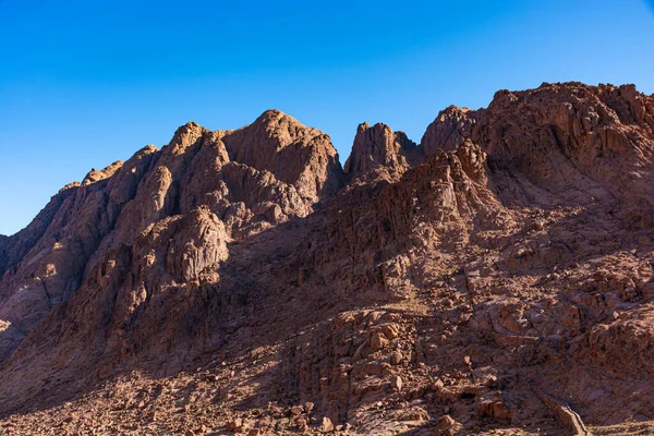 Egito Sinai Montanhas Dia Ensolarado Brilhante Bela Paisagem — Fotografia de Stock