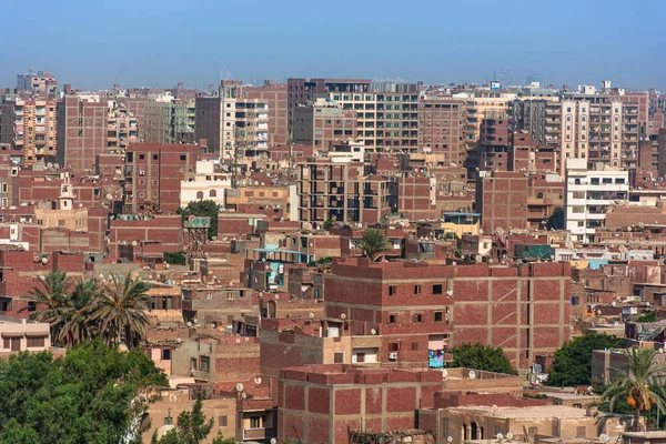 Egypte Uitzicht Stad Caïro Vanaf Het Plateau Van Gizeh — Stockfoto
