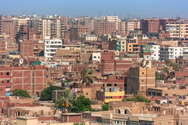 Egypte Uitzicht Stad Caïro Vanaf Het Plateau Van Gizeh — Stockfoto