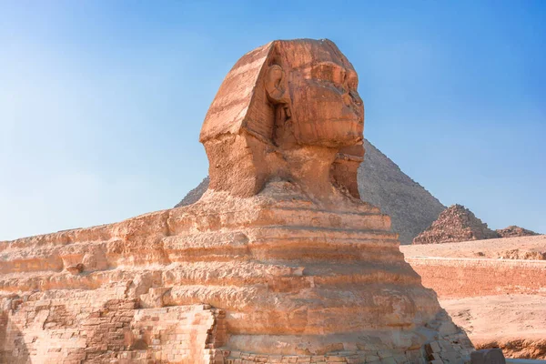 Sfinx Giza Dalen Ljus Solig Dag — Stockfoto