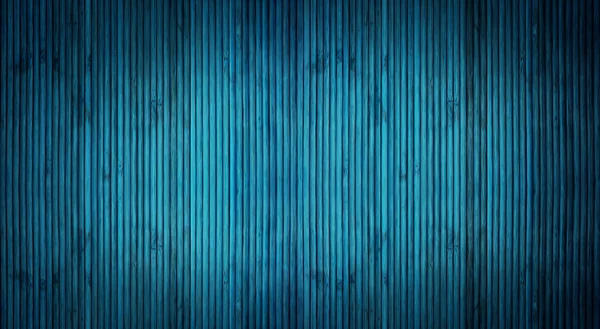 Blue wood texture with natural bamboo patterns — Stock Photo, Image