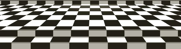 Plancher d'échecs avec marches et plinthes — Photo