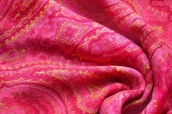 Roter Paisley-Hintergrund, Textur — Stockfoto