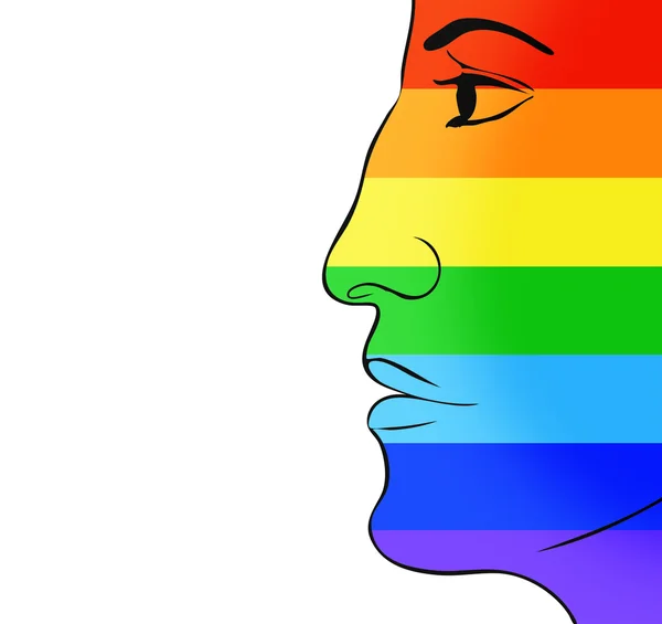Stilizált minta profil LMBT közösség. Meleg kultúra szimbólum — Stock Fotó