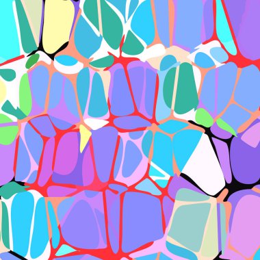 Eğri çizgilerden oluşan çok renkli geometrik ağ. Motley parlak arkaplan