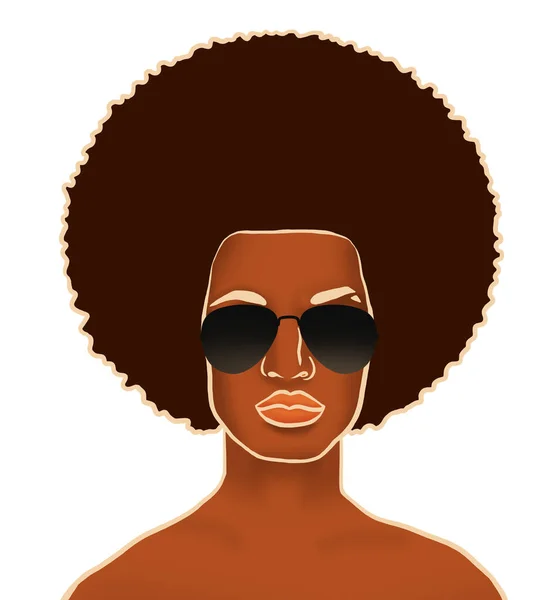 Retrato Joven Negro Con Gafas Con Peinado Tradicional Sobre Fondo —  Fotos de Stock