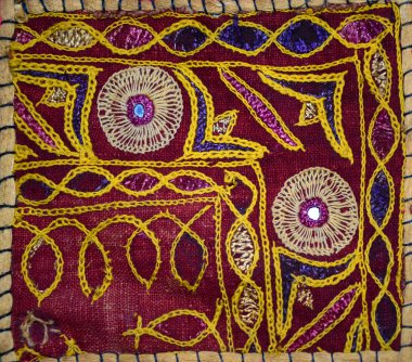 Doğu tarzı, portre resim patchwork yatak örtüsü