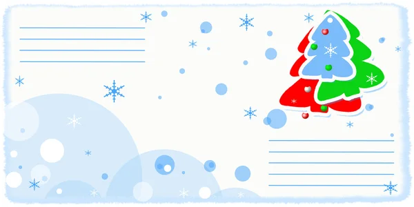 Air mail envelope, Christmas design. — Stock Photo, Image