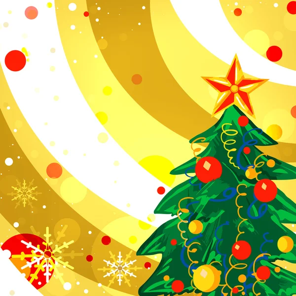 Vánoční pozadí s vánoční strom — Stock fotografie
