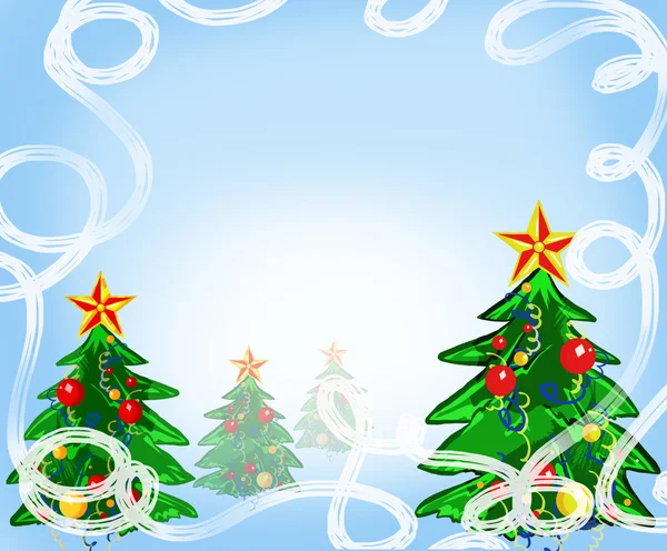 クリスマスツリーとクリスマスの背景 — ストック写真