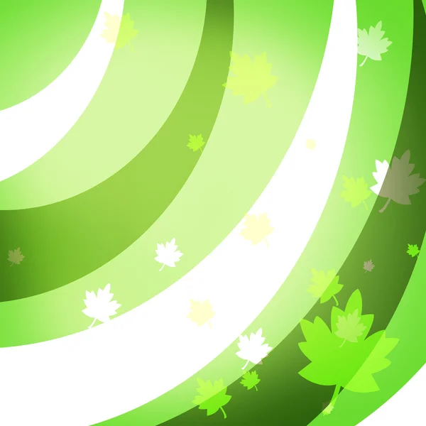 緑の葉、イラストで装飾的なグラフィックの背景 — ストック写真