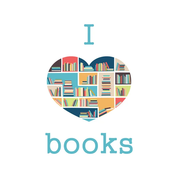 Logo nyomtatása a könyvtár vagy a könyvesbolt. BookCrossing. — Stock Vector