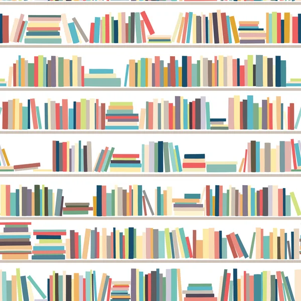 Biblioteca, librería, Librería . — Vector de stock