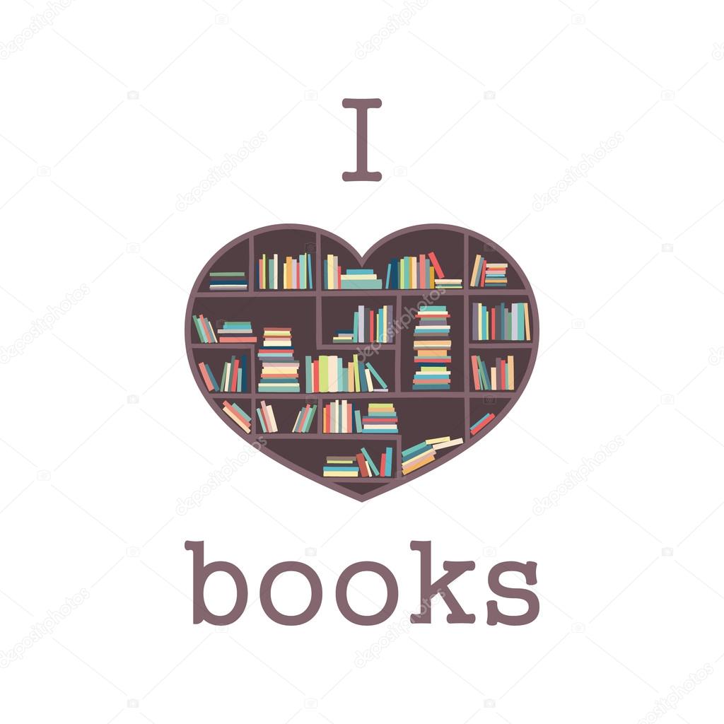 I love books. Shelves of books in the form of heart