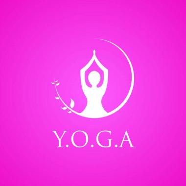Yoga logo vektör amblemi