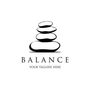 Vektör Spa logosu şablonu. Spa taşları logo tasarımı için resimleme.