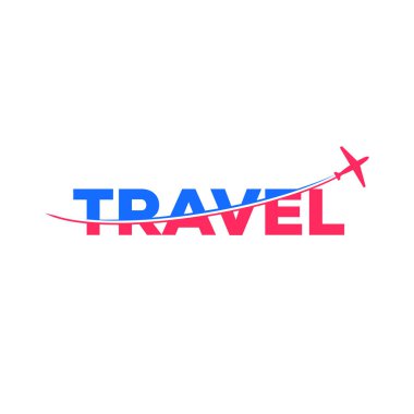 Uçak dilimi seyahat logosu, modern ve temiz bir sembol.