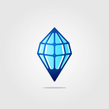 Art Diamond Ice Stone çizgisi logo vektör simgesi çizimi