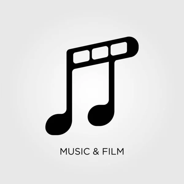 Filmstreifen Mit Noten Musik Logo Inspirationen — Stockvektor