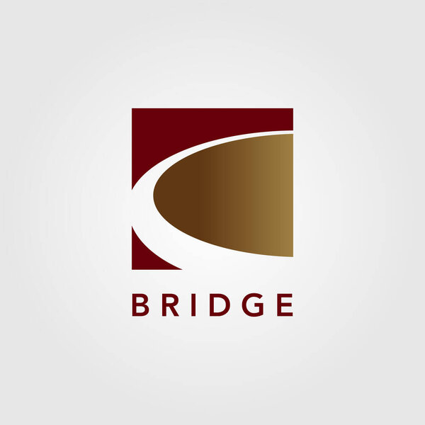 modern bridge logo vector icon illustration design