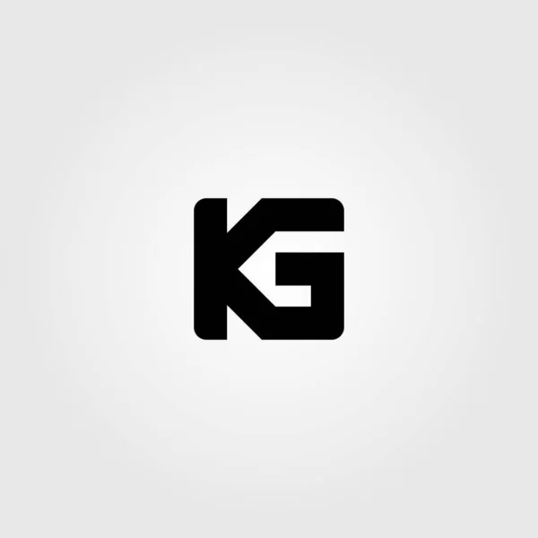 初始字母K G图标矢量图解设计 — 图库矢量图片