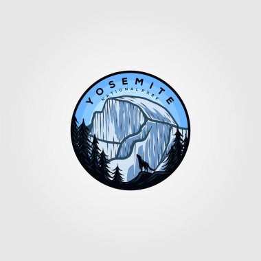 Yosemite logo rozet klasik çizim tasarımı