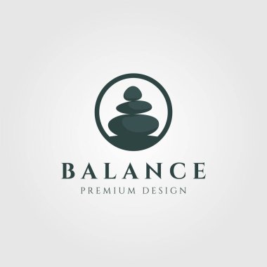 daire taşı dengesi logo vektör çizimi tasarımı