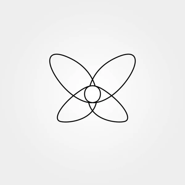 Абстрактний Метелик Креативним Логотипом Очей Векторний Мінімальний Дизайн Ілюстрації — стоковий вектор