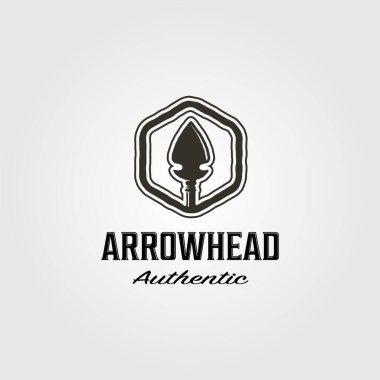 native american arrowhead logo hunt vector illustration design
